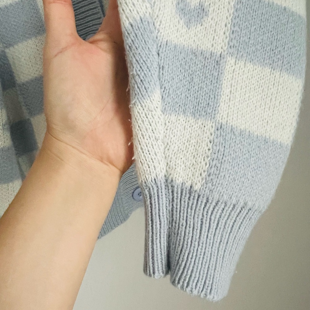 Cinnamoroll Woman’s Cardigan Blue and White Knitted Size Small - Picture 6 of 8
